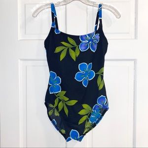 NWT Vintage Sirena Floral One Piece Swimsuit